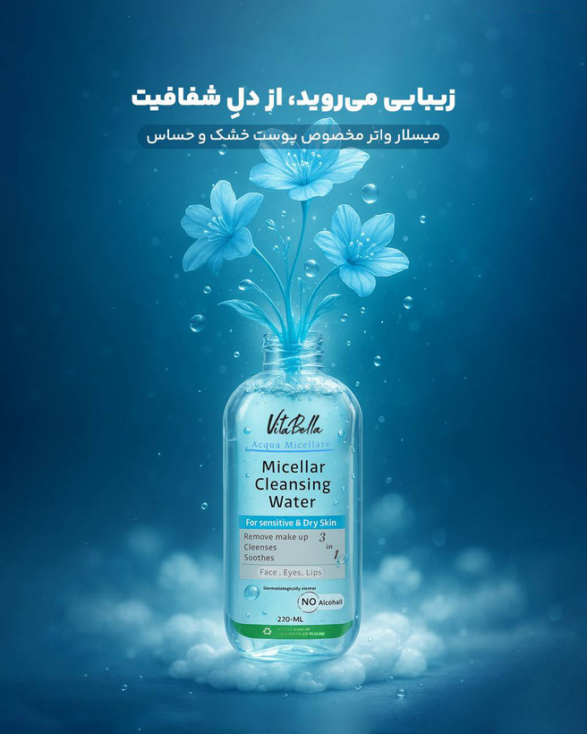 میسلار واتر . مخصوص پوست های خشک و چرب